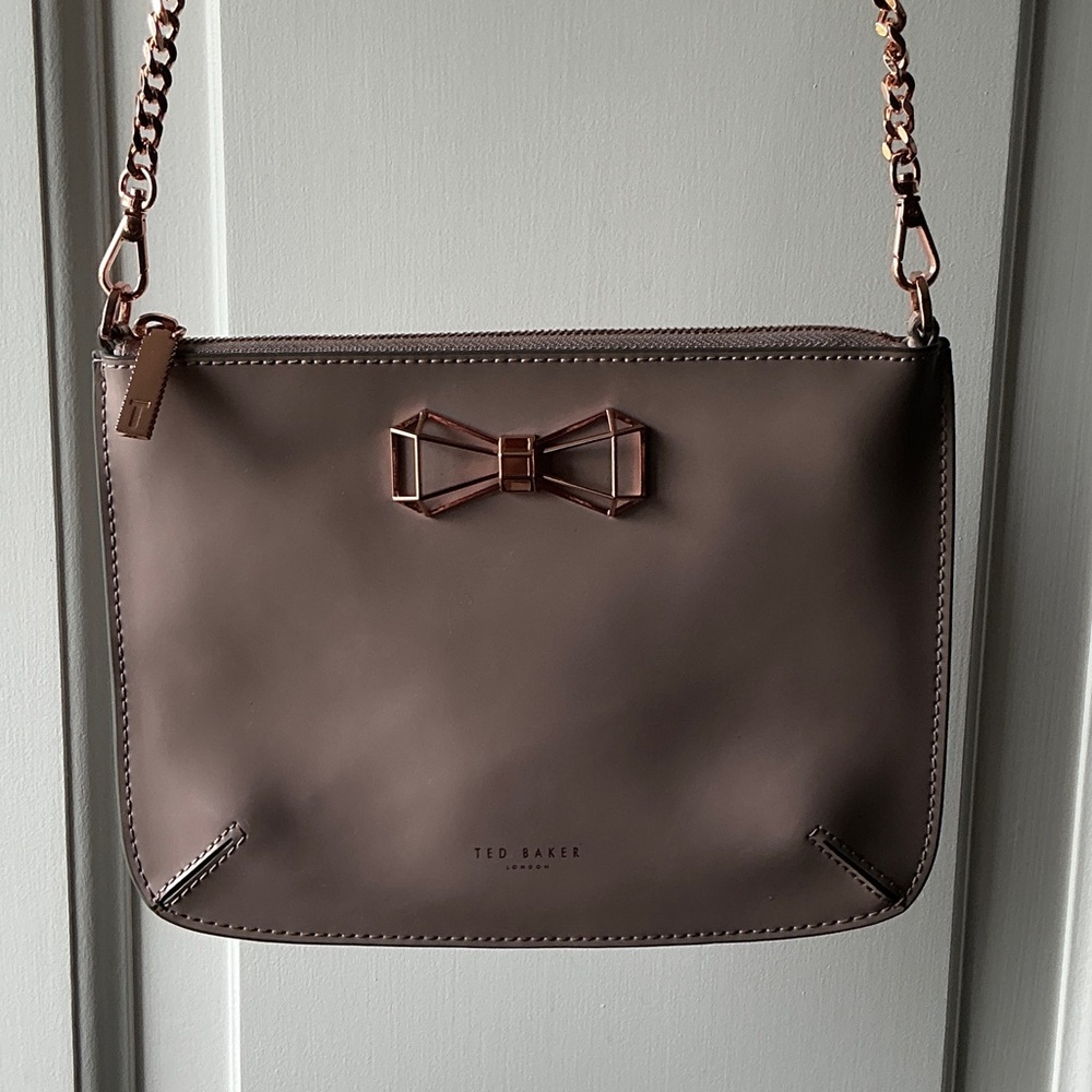 Ted Baker London Greta Geo Bow Crossbody In Mid Purple